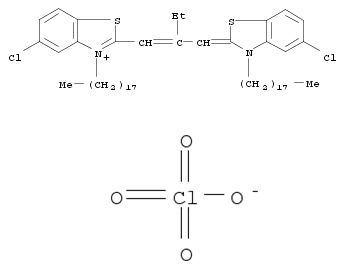 Benzothiazolium,5-chloro-2-[2-[(5-chloro-3-octadecyl-2(3H)-benzothiazolylidene)methyl]-1-butenyl]-3-octadecyl-, perchlorate